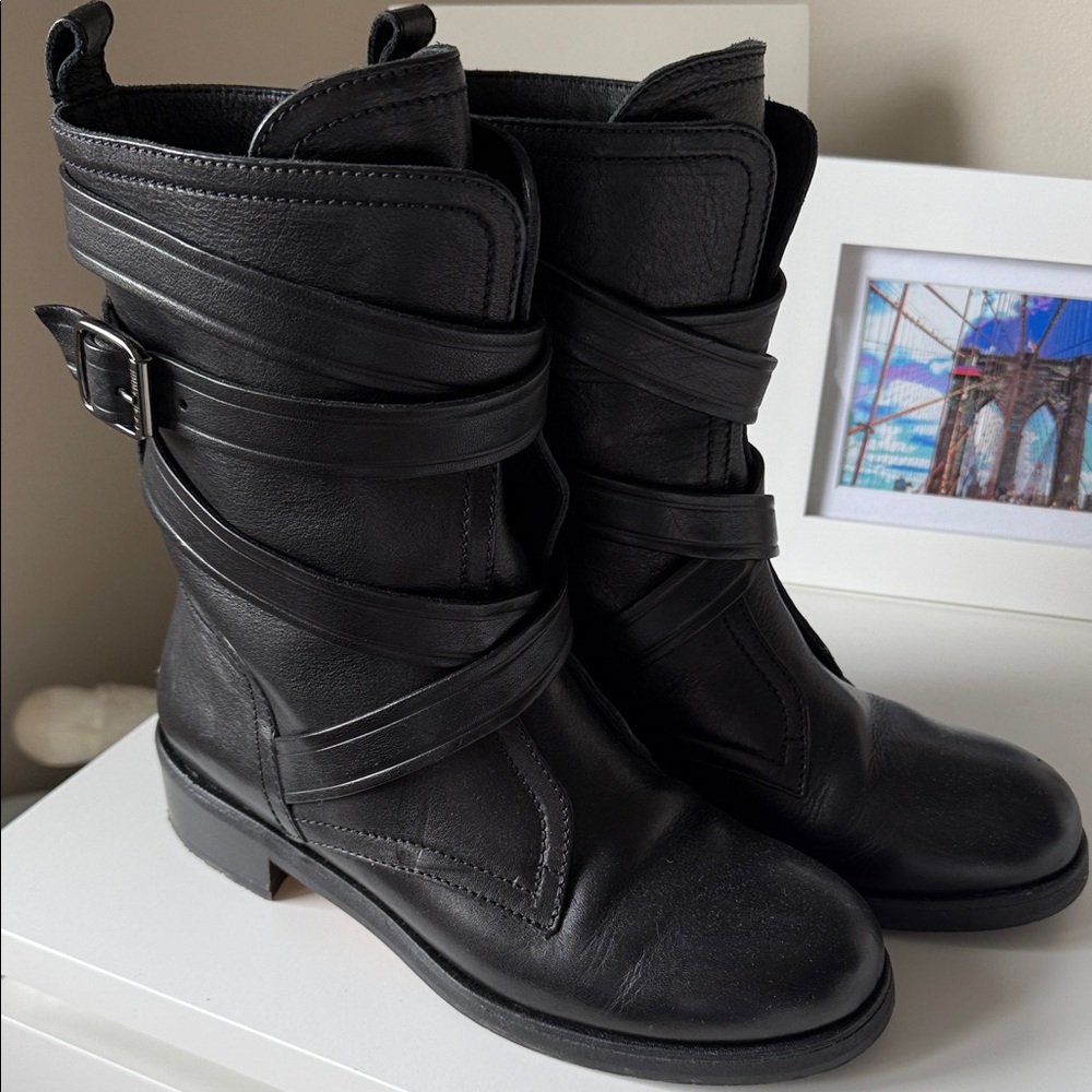 Jimmy Choo Black Leather Women's Boots